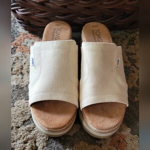 Toms Diana Platform Slide Wedge Sandals